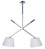 Foto para Hotel LED 2-Light Pendant PC Wafer Linen MB LED (OA HT 33"-50")