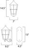 Picture of Revere 1-Light Outdoor Wall Lantern BK Seedy/Frosted GU24 Fluorescent Fluorescent 7"x14.5"