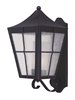 Picture of Revere 1-Light Outdoor Wall Lantern BK Seedy/Frosted GU24 Fluorescent Fluorescent 9"x18.5"