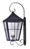 Picture of Revere 1-Light Outdoor Wall Lantern BK Seedy/Frosted GU24 Fluorescent Fluorescent 12"x30"