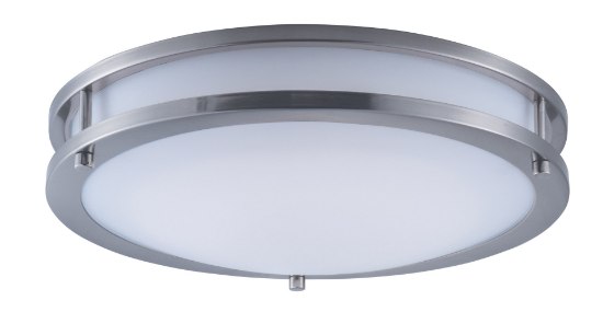 Picture of Linear EE 2-Light Flush Mount SN White Opal Acrylic GU24 Fluorescent Fluorescent 14"x14"x3.25"