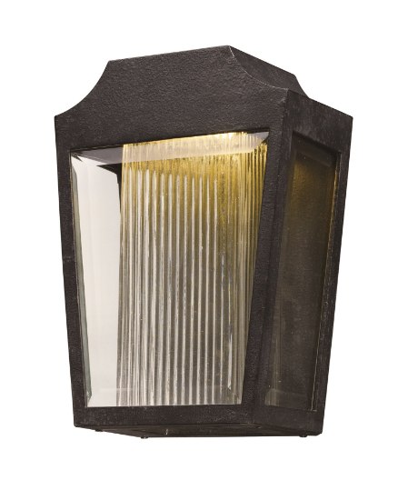 Picture of Villa LED Outdoor Wall Lantern AR Clear / Clear Ribbed PCB LED 9"x12.25"