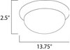 Foto para Profile EE LED Flush Mount SN White Opal Acrylic PCB LED 13.75"x13.75"x2.5"