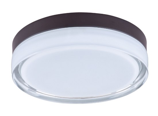 Picture of Illuminaire LED Flush Mount BZ Clear/White Clear/White Glass PCB LED 9"x9"x2.5"