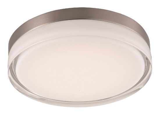 Foto para Illuminaire LED Flush Mount SN Clear/White Clear/White Glass PCB LED 11"x11"x2.5"