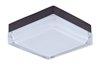 Foto para Illuminaire LED Flush Mount BZ Clear/White Clear/White Glass PCB LED 7"x7"x2.5"