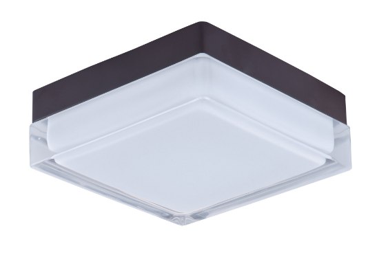 Foto para Illuminaire LED Flush Mount BZ Clear/White Clear/White Glass PCB LED 7"x7"x2.5"