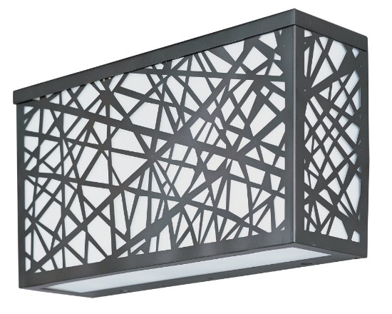 Foto para 6W Inca LED Large Outdoor Wall Sconce BZ White Stainless Steel PCB LED