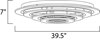 Picture of 116W Saturn II LED 4-Light Flush Mount MS Matte White Frosted Acrylic PCB LED (CAN 33.5"x33.5"x1.5")