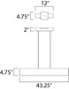 Picture of 35W Blade LED Pendant BZ Acrylic PCB LED (OA HT 125") (CAN 12"x4.75"x2")