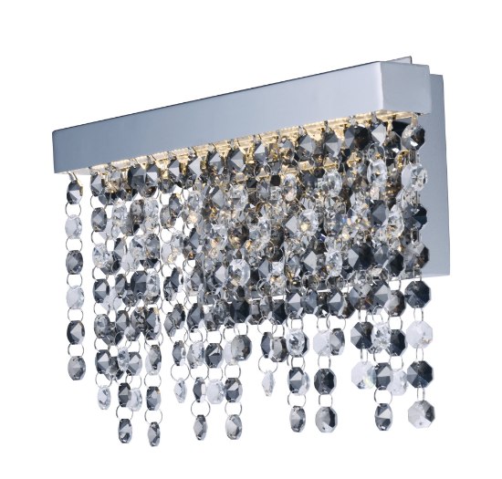 Picture of 5W Midnight Shower LED Wall Sconce PC Smoke K9 Crystal PCB LED