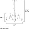 Picture of 2.4W Candela LED Pendant BZ Frost White Frosted Acrylic + Gl PCB LED (OA HT 18"-138")