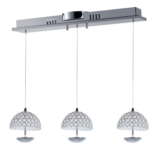 Picture of 4W Parasol 3-Light LED Pendant PC Crystal (OA HT 8"-128") (CAN 21.65"x2.76"x1.77")