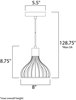 Foto para 8W Turbo LED Pendant PC Lucite Acrylic PCB LED (OA HT 10"-128.75") (CAN 5.5"x5.5"x1.38")