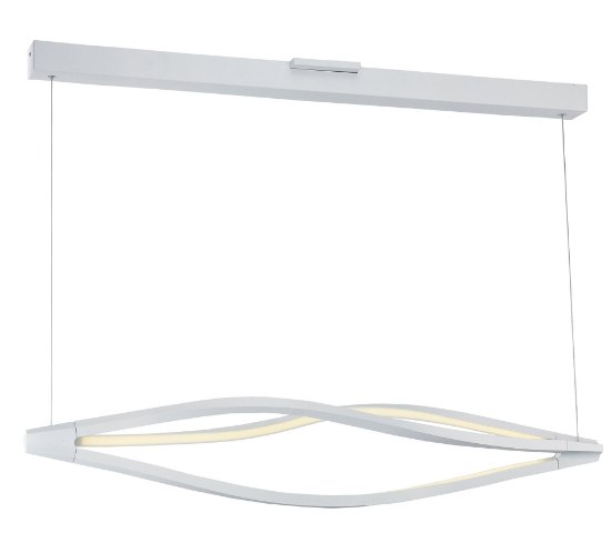 Picture of 7.6W Cyclone LED Pendant MW Matte White Acrylic PCB LED 42.25"8.75" (OA HT 10.5"-128.75")