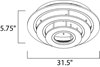 Foto para 68W Saturn II LED 3-Light Flush Mount MS Matte White Frosted Acrylic PCB LED (CAN 25.75"x25.75"x1.5")