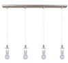 Foto para 100W Carte 4-light Pendant Frame SN MB Incandescent (OA HT 24"-60")