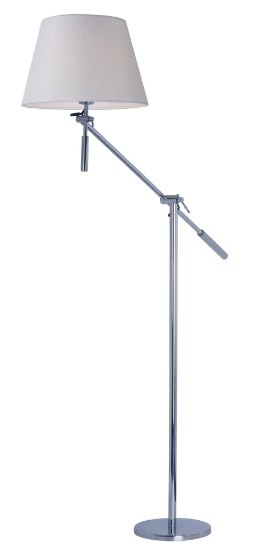 Picture of Hotel LED 1-Light Floor Lamp PC Wafer Linen MB LED 46.5"x14.25"x48" (OA HT 48"-73.25")