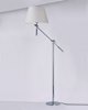 Picture of Hotel LED 1-Light Floor Lamp PC Wafer Linen MB LED 46.5"x14.25"x48" (OA HT 48"-73.25")