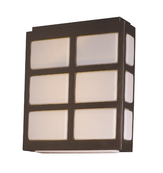 Picture of Packs LED Outdoor Wall Sconce MB White UV - Rated Polycarbo PCB LED 9.25"x10.25"