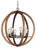 Foto para Bodega Bay 6-Light Chandelier w/Bulb AR MB Incandescent Incandescent (OA HT 75")36" Chain