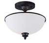 Picture of Novus 2-Light Semi-Flush Mount OI Satin White Opal Glass MB Incandescent Incandescent