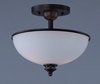 Picture of Novus 2-Light Semi-Flush Mount OI Satin White Opal Glass MB Incandescent Incandescent