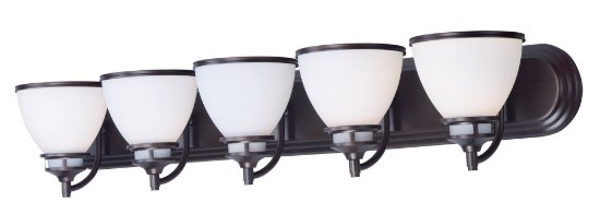 Picture of Novus 5-Light Bath Vanity OI Satin White Opal Glass MB Incandescent Incandescent