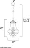 Foto para Retro 6-Light Pendant PN Clear Glass CA Incandescent E12 Incandescent (OA HT 32.5"-91.75") (CAN 5"x5"x0.75")36" Chain