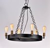 Picture of Noble 6-Light Chandelier BKNAB MB Incandescent Incandescent 36" Chain