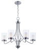 Picture of Mod 5-Light Chandelier SN Clear/Frosted Clear Glass + Opal G PCB LED (CAN 7"x7"x1.18")36" Chain