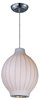 Foto para Cocoon 1-Light Pendant PC Imitation Silk MB Incandescent Incandescent 10.5"x10.5"x14" (OA HT 133.75")