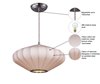 Picture of Cocoon 1-Light Pendant PC Imitation Silk MB Incandescent Incandescent 16"x16"x8" (OA HT 127.75")