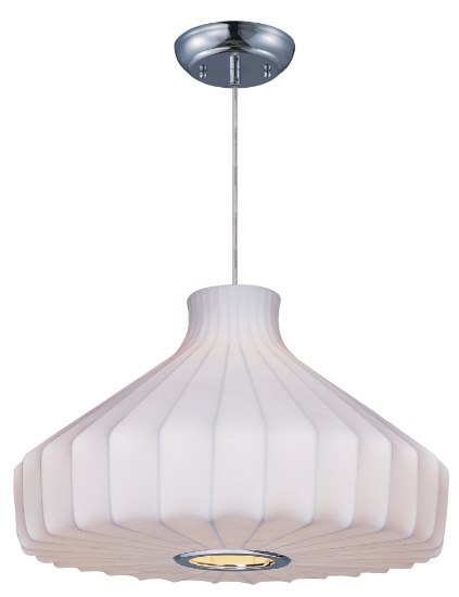 Foto para Cocoon 1-Light Pendant PC Imitation Silk MB Incandescent Incandescent 19.25"x19.25"x12" (OA HT 131.75")