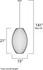 Picture of Cocoon 1-Light Pendant PC Imitation Silk MB Incandescent Incandescent 15"x15"x21" (OA HT 141")