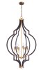 Foto para Crest 6-Light Chandelier OIAB CA Incandescent E12 Incandescent (OA HT 48.5"-85.5") (CAN 5"x5"x1.25")36" Chain