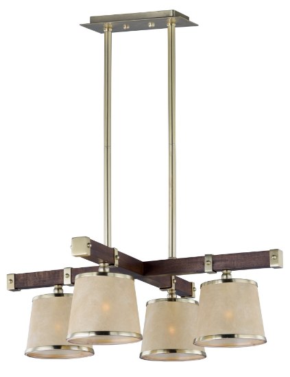 Picture of Maritime 4-light Pendant APSBR Fiber Fabric MB Incandescent Incandescent (OA HT 10"-53.25") (CAN 11"x5.25"x1")