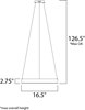 Foto para 43.2W Metallika LED Pendant SC Acrylic PCB LED (OA HT 6.5"-126.5") (CAN 7.5"x7.5"x1.5")