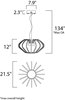 Foto para 4.32W Argent LED Pendant PC Acrylic PCB LED (OA HT 14.5"-134") (CAN 7.9"x7.9"x2.3")