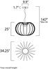 Foto para 8.28W Argent LED Pendant PC PCB LED (OA HT 27"-147") (CAN 9.9"x9.9"x1.7")