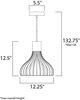 Picture of 10W Turbo LED Pendant PC Lucite Acrylic PCB LED (OA HT 13.75"-132.75") (CAN 5.5"x5.5"x1.38")