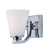 Picture of Conical 1-Light Bath Vanity PC Satin White Glass MB Incandescent Incandescent