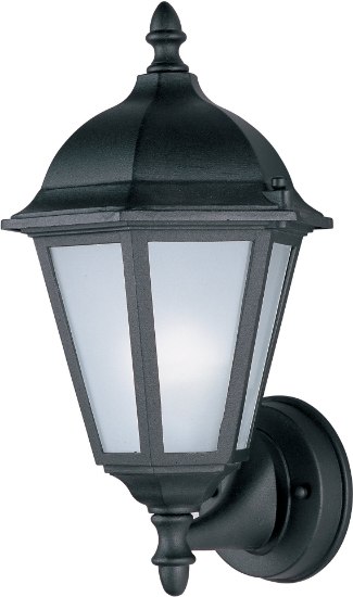 Foto para Westlake LED 1-Light Outdoor Wall Lantern BK Frosted 8"x15"