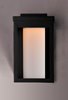 Picture of Salon LED 1-Light Outdoor Wall BK Satin White Glass PCB LED 6"x10"