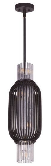 Picture of Aviary LED 8-Light Pendant AR Clear Clear Glass Rod G9 LED (OA HT 28.58"-76.4") (CAN 5.51"x5.51"x1.38")