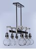 Picture of Kinetic LED 6-Light Linear Pendant DSN Clear Glass PCB LED (OA HT 56.25")