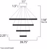 Foto para Eternity LED 4 Tier 40" Chandelier PC Beveled Crystal PCB LED (OA HT 70.85"-118") (CAN 11"x11"x1.5")