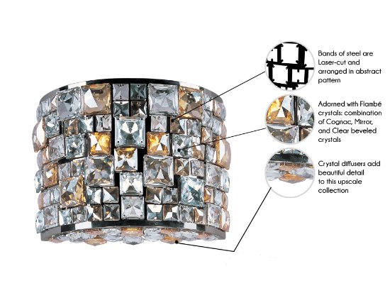 Foto para Fifth Avenue 3-Light Wall Sconce LB Jewel Crystal G9 Xenon Xenon