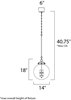 Foto para Retro 3-Light Pendant PN Clear Glass CA Incandescent E12 Incadescent (OA HT 21.5"-80.75") (CAN 5"x5"x0.75")36" Chain