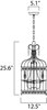 Foto para Gisele 4-Light Pendant ATR MB Incandescent Incandescent 36" Chain